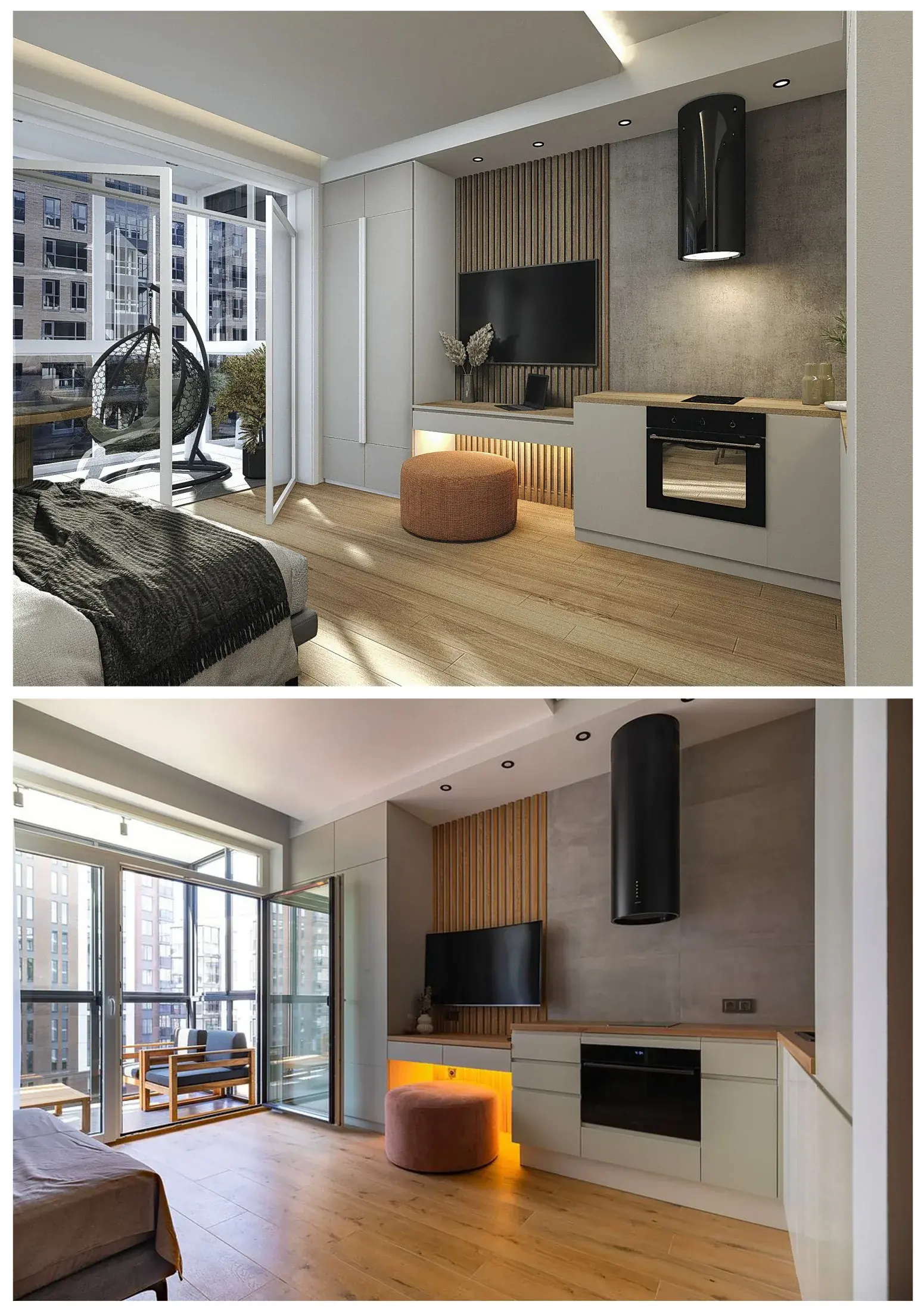 Дизайн интерьера квартиры в ЖК Magnifika Residence — коллаж ракурсов квартиры, фото 1